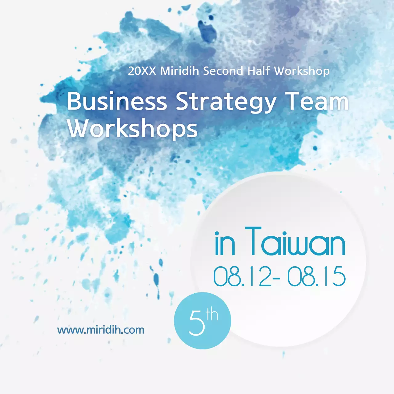 Blue Abstract Workshop Announcement Banner