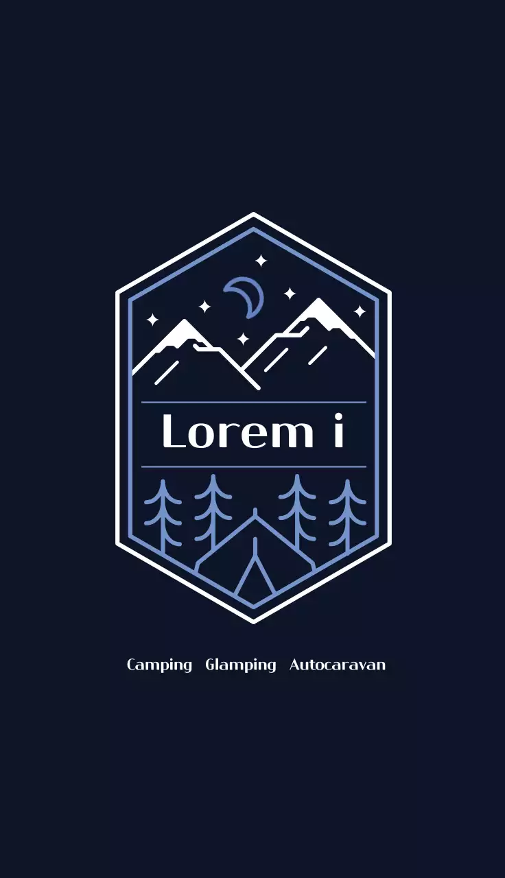 Danh thiếp cắm trại tối giản của Navy