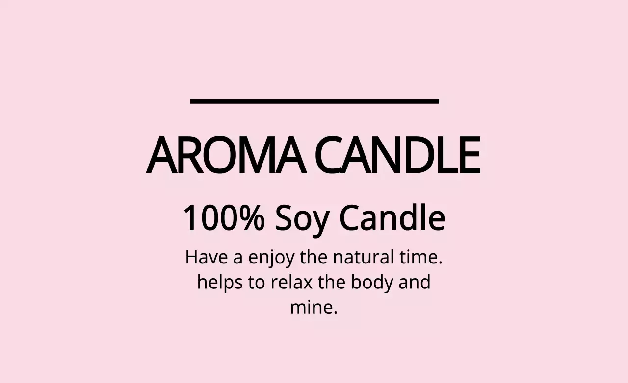 Pink Simple Candle Promotion Banner