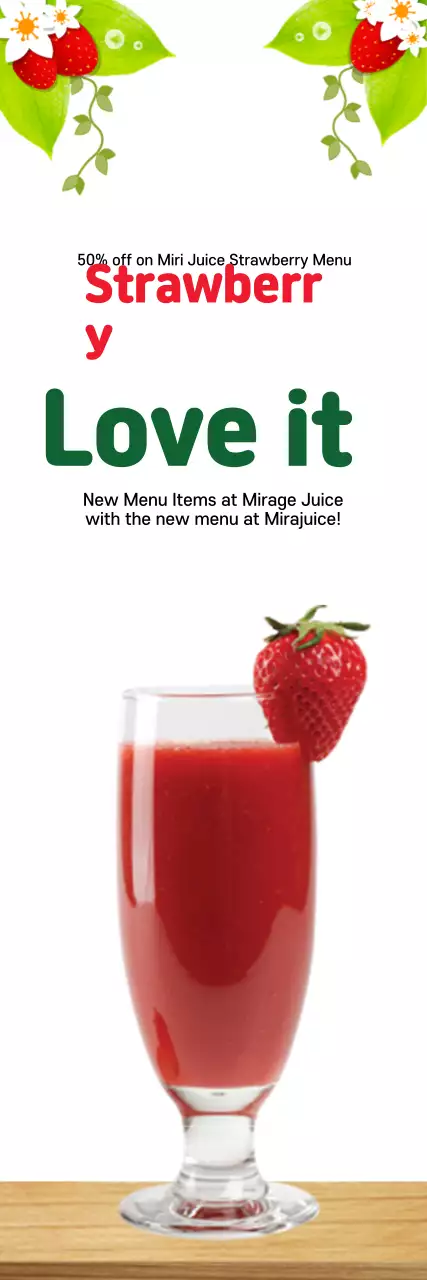 Banner promocional Red Trendy Juice