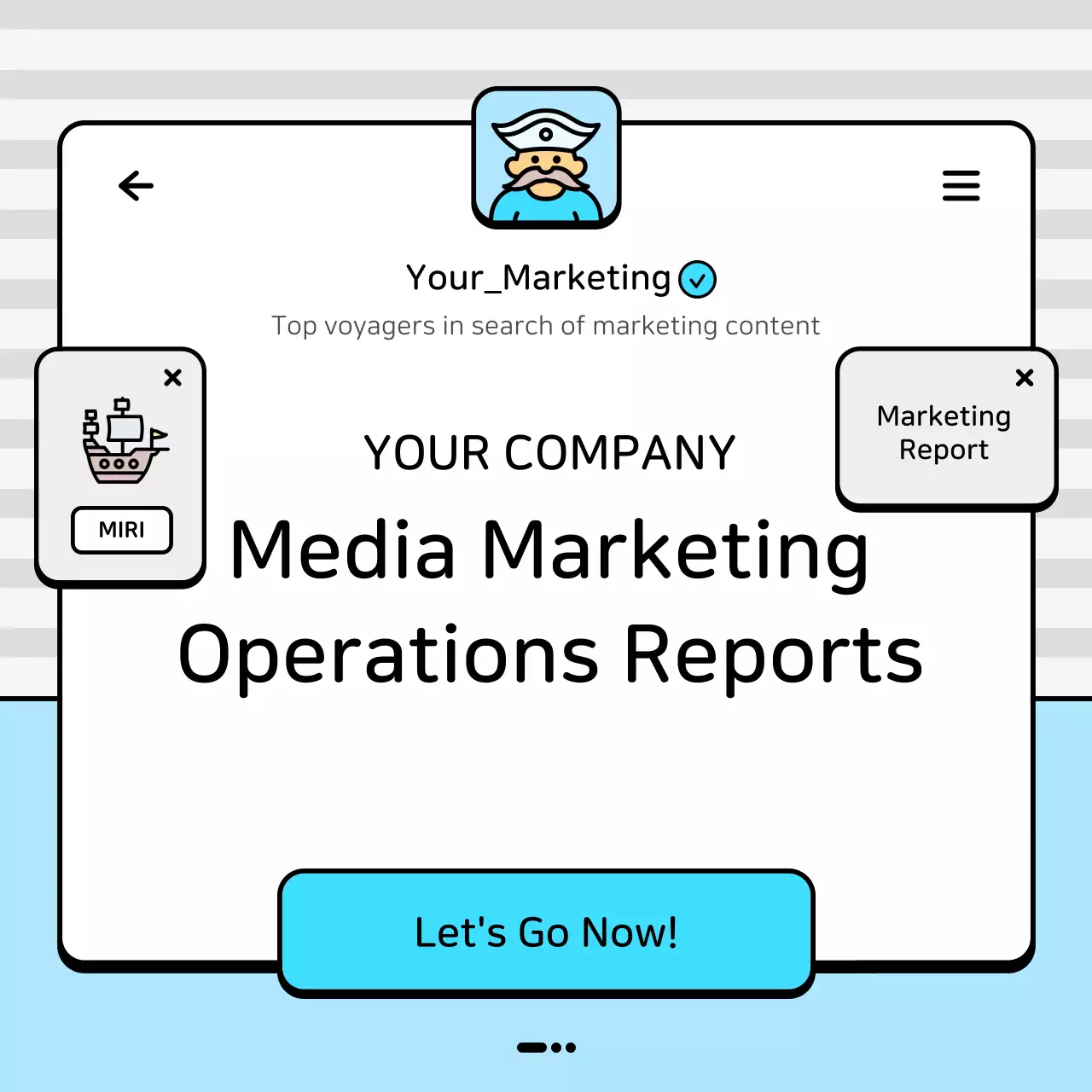 Blue Modern Marketing Report Instagram Carousel