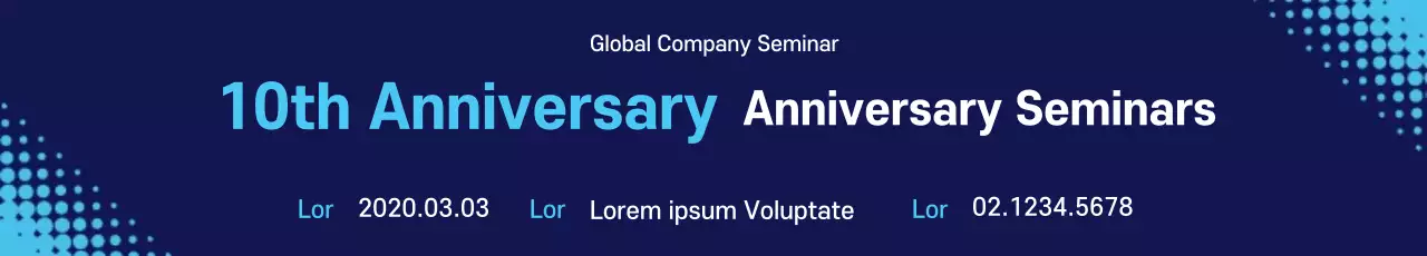 Banner de anúncio do seminário Blue Modern