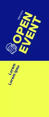 A text-centric Hope Open event with a strong contrast of yellow and blue.