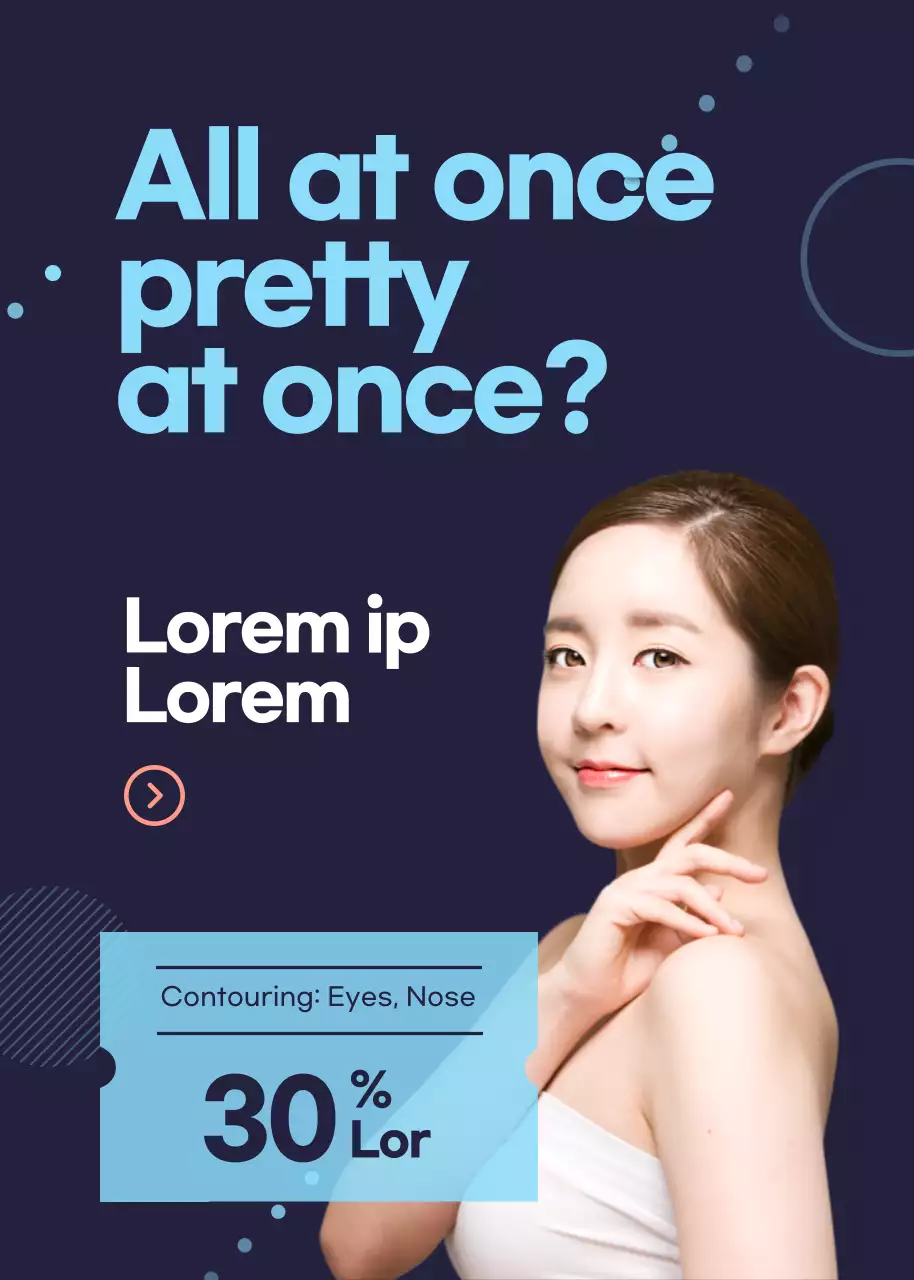 Cartaz promocional de lipoaspiração Coral Modern