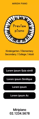 Banner Promocional Piano Minimalista Amarelo