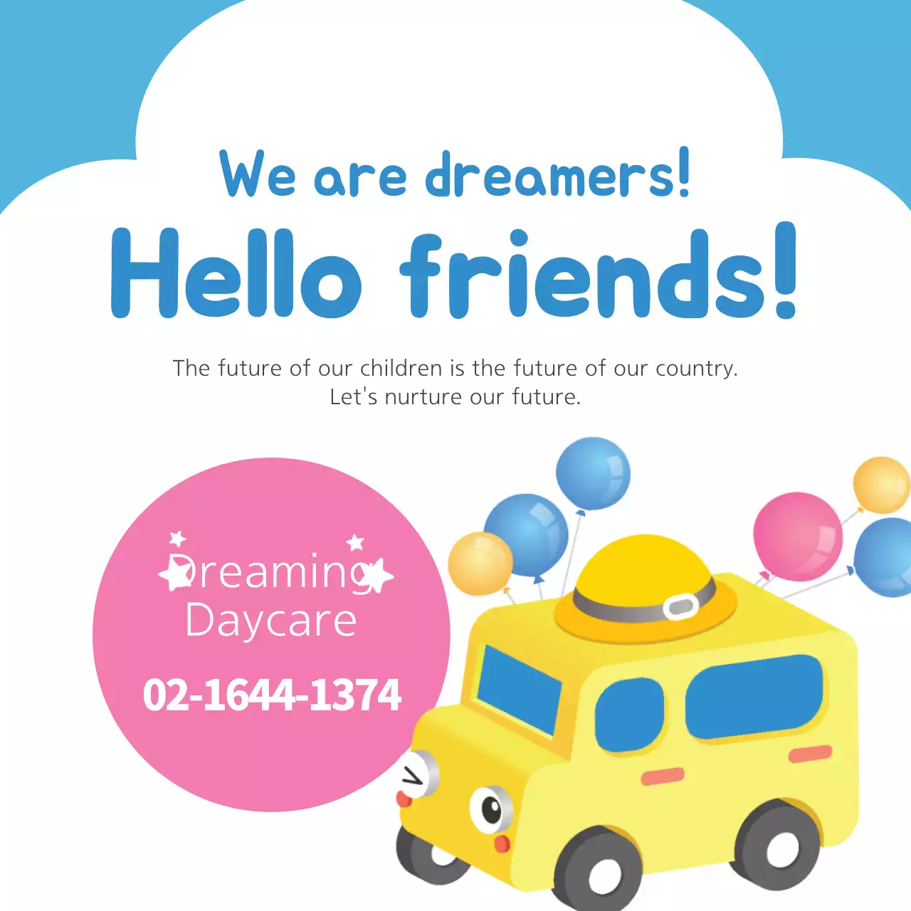 Yellow Playful Daycare Promotion Banner