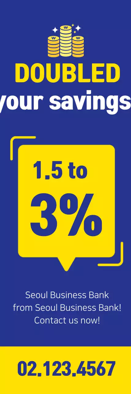 Banner de promoção de economia profissional azul