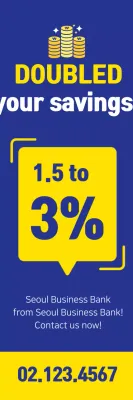 Banner de promoção de economia profissional azul