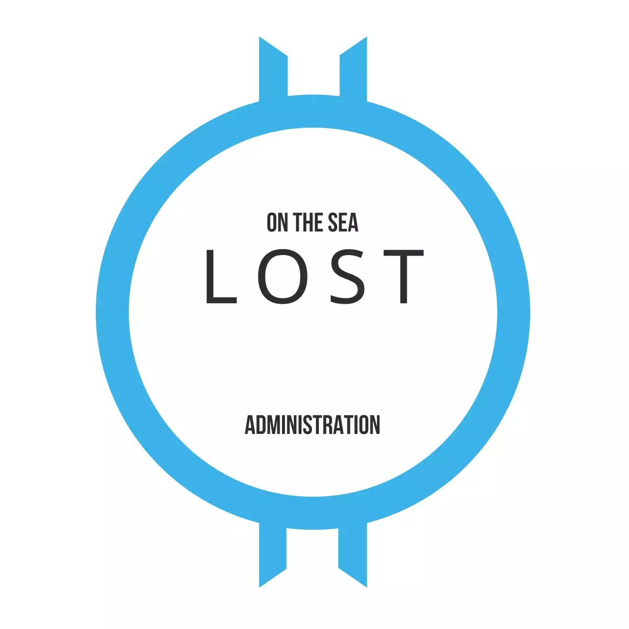 Blue Minimal Sea Administration Logo
