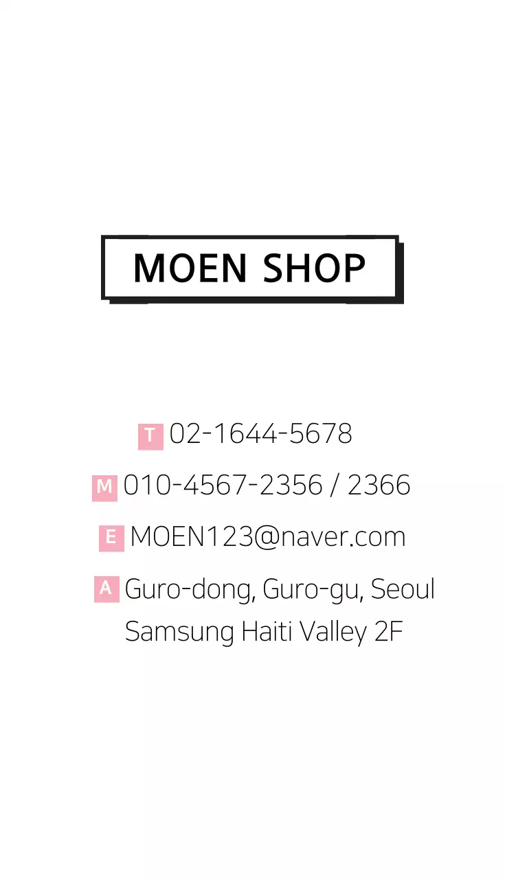 Kartu Nama Iklan Mode Trendi Warna Pink