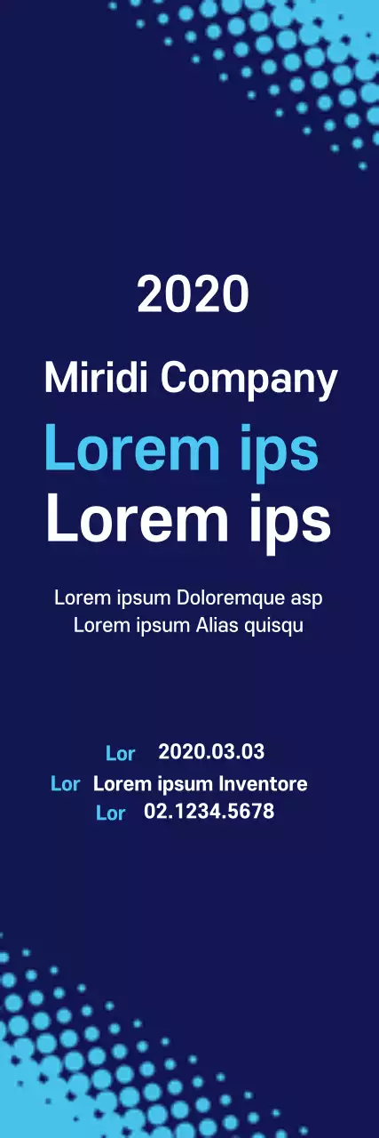 Banner de promoção da empresa moderna azul