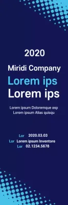 Banner de promoção da empresa moderna azul