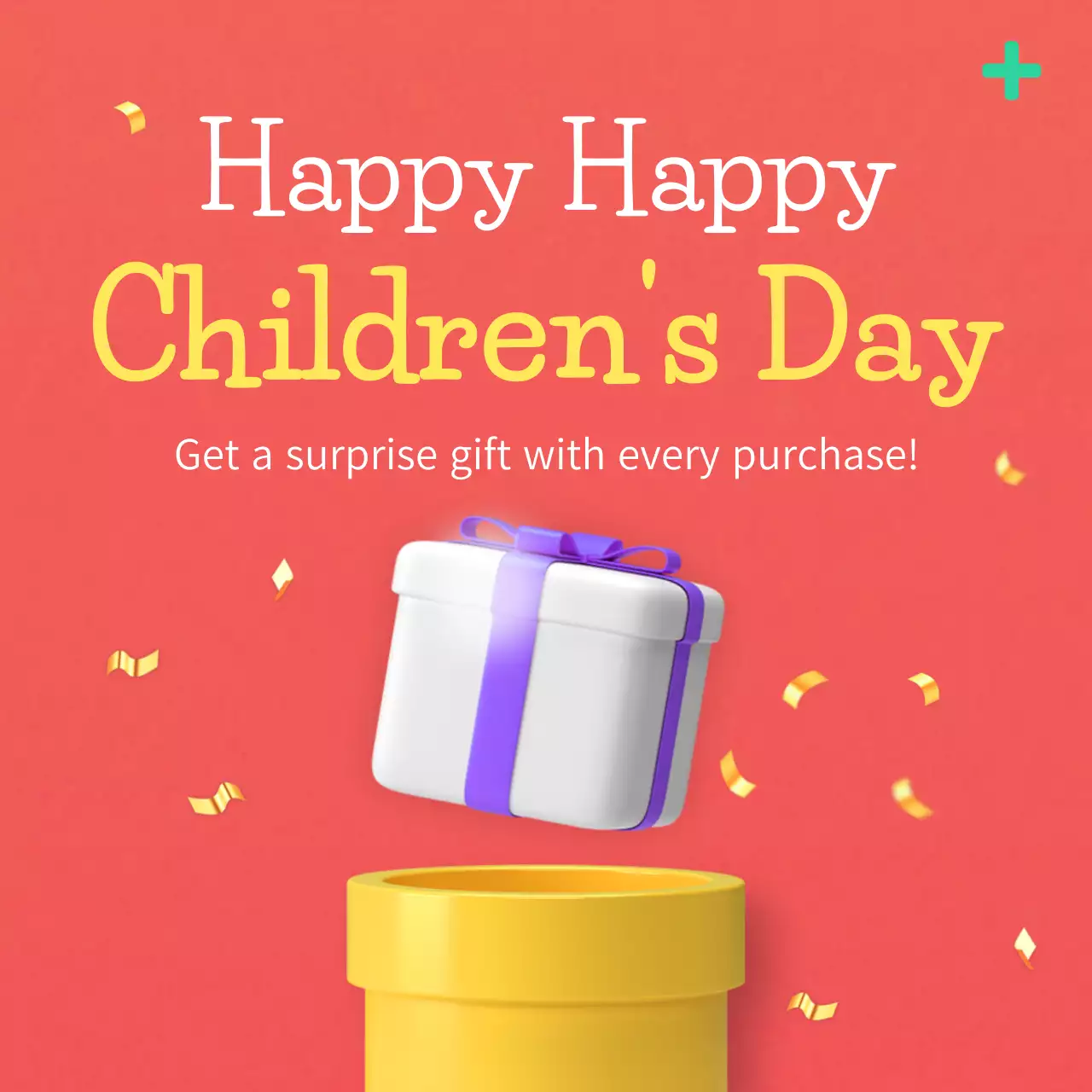 Red Trendy Children's Promotion Instagram Post