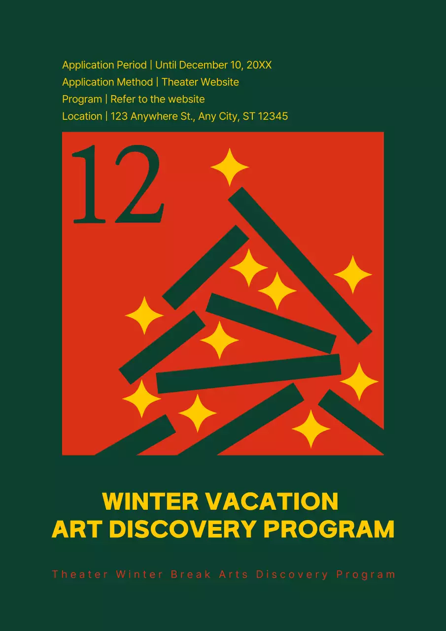 Green Minimal Winter Event Poster