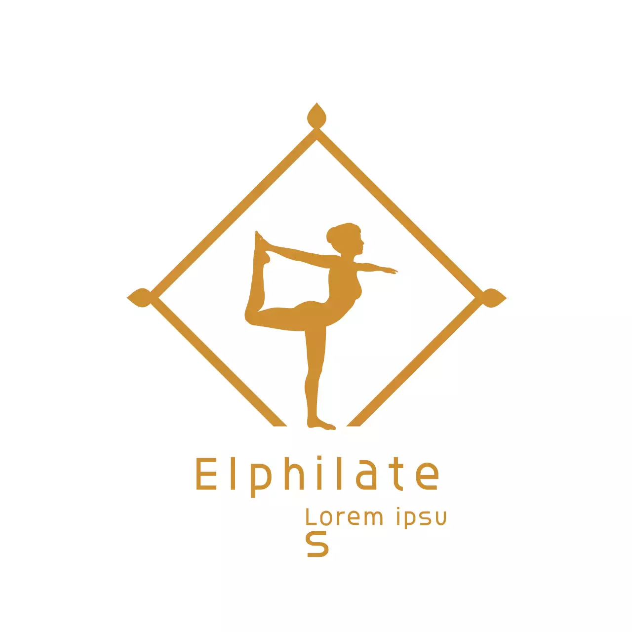 Gold Minimal Yoga Logo