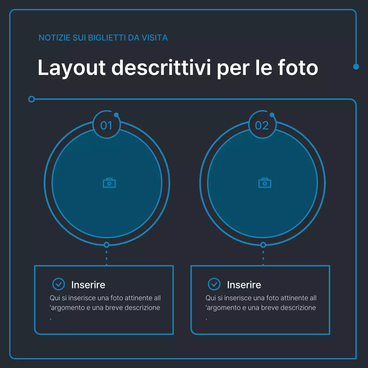 Forme geometriche semplici in nero e blu per il business