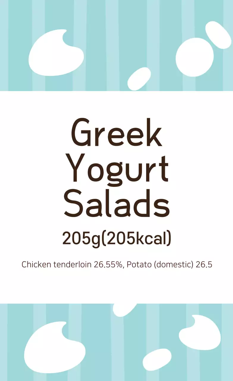 Hình minh họa bầu trời trắng nhãn salad sữa chua Hy Lạp