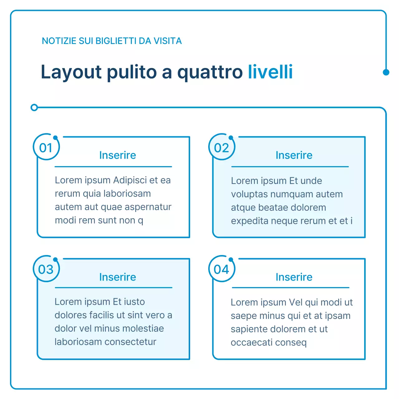 Una guida alle newsletter aziendali in geometria bianca e blu