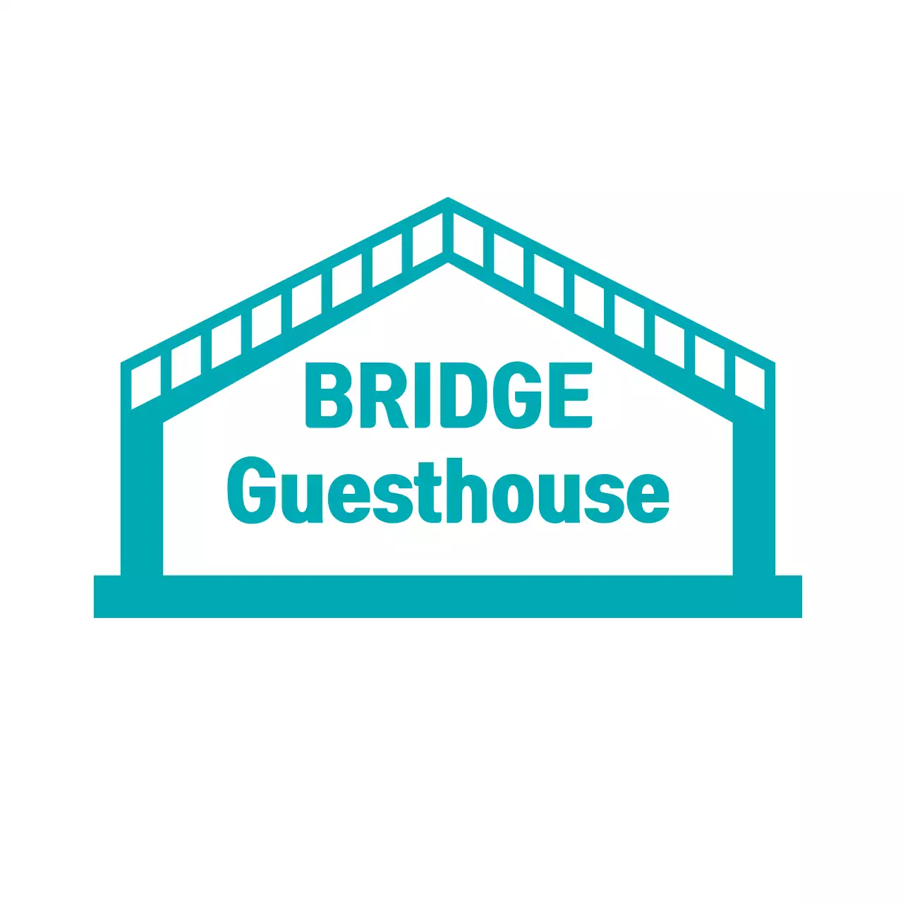 Logo quảng cáo của nhà khách Teal Simple