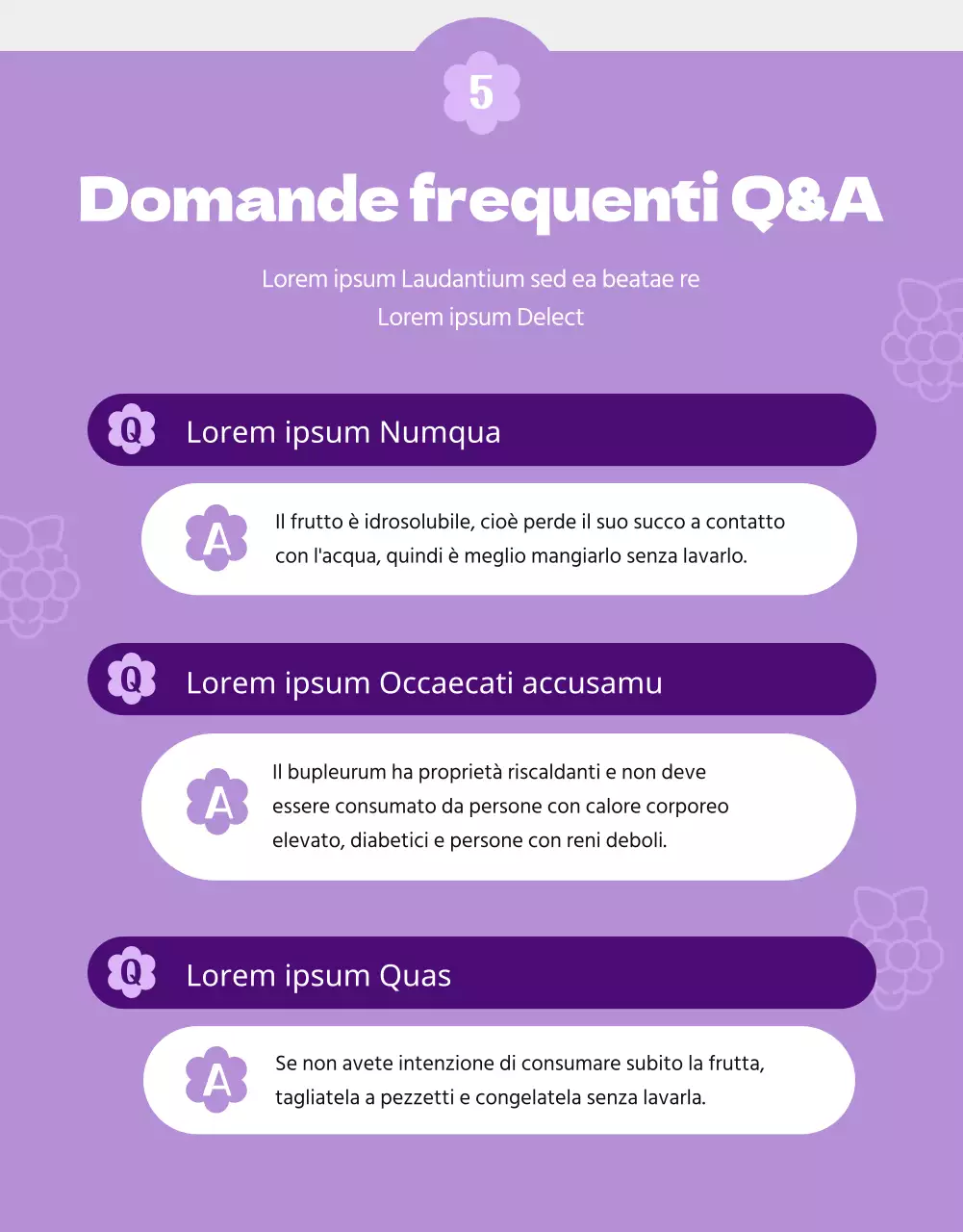 Un semplice e grazioso completo bianco e malva