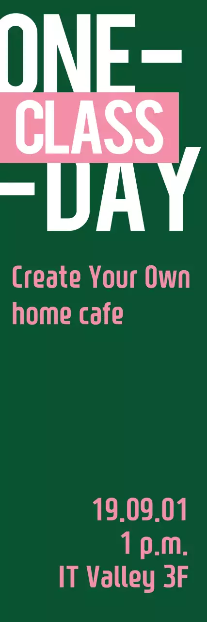 Faixa de classe do Green Modern Cafe