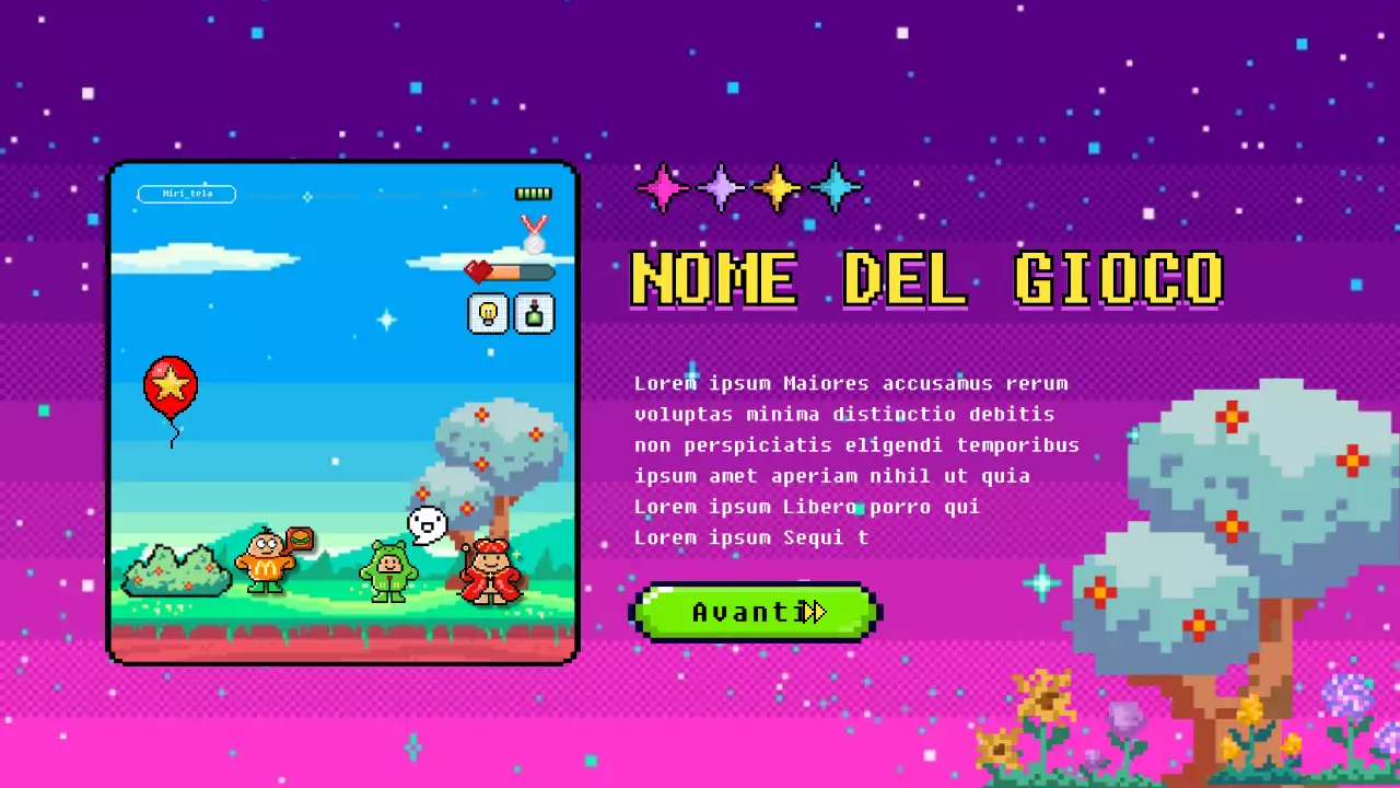 Promozione del gioco cibernetico viola e rosa