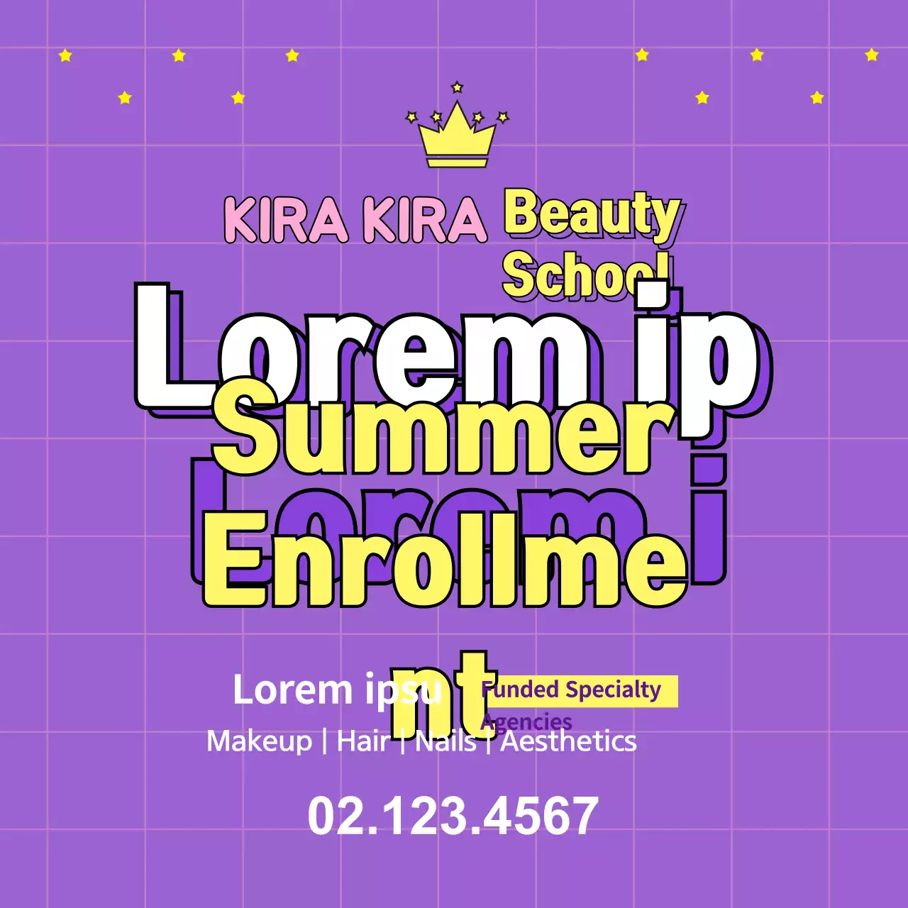 Purple Trendy Beauty Promotion Banner