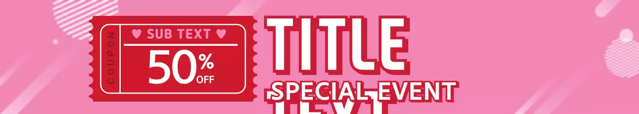 Banner de promoção de cupom da moda rosa