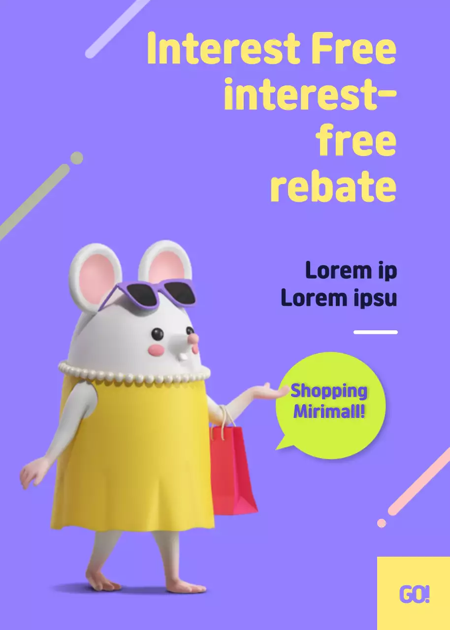 Purple Trendy New Year Promotion Poster