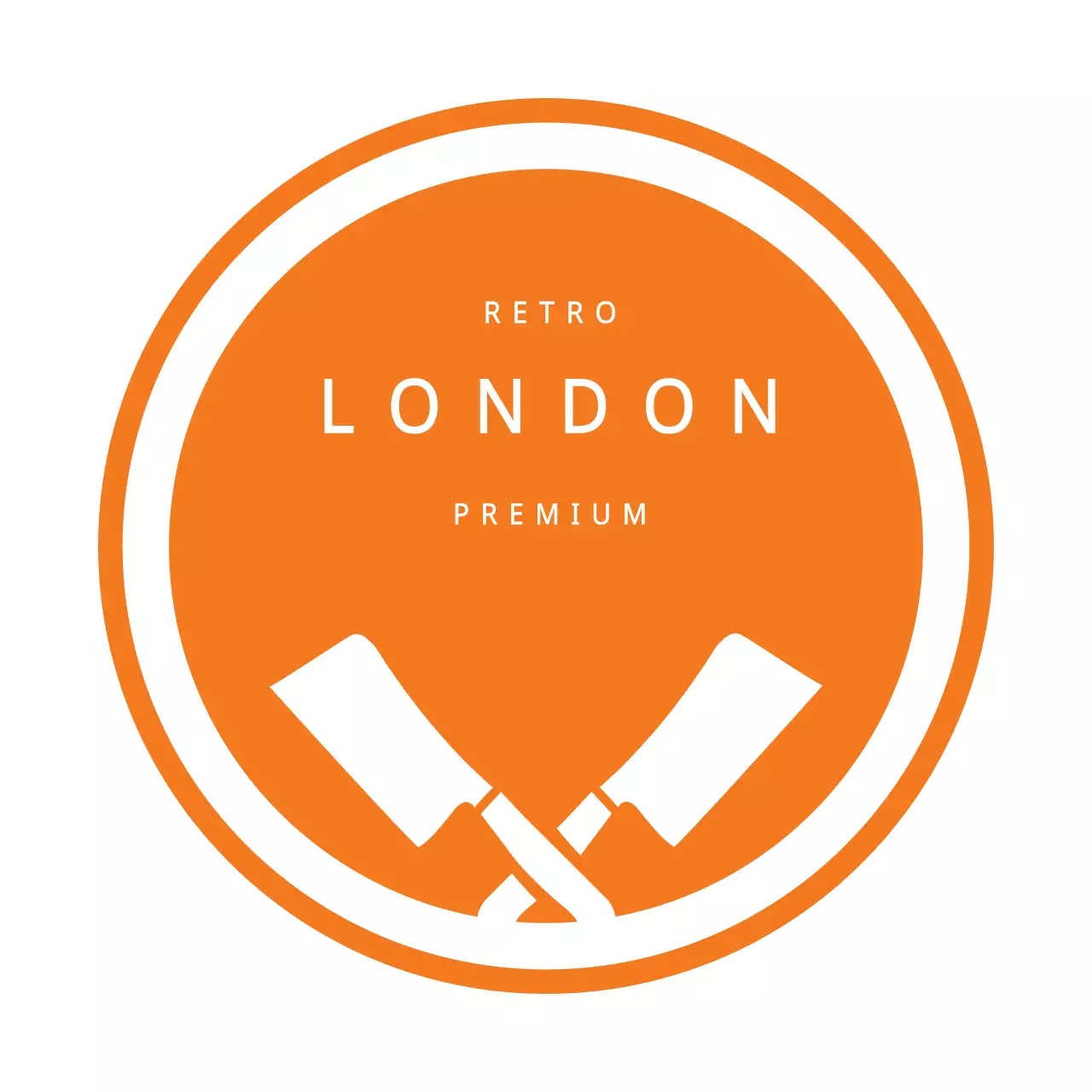 Orange Retro Design Logo
