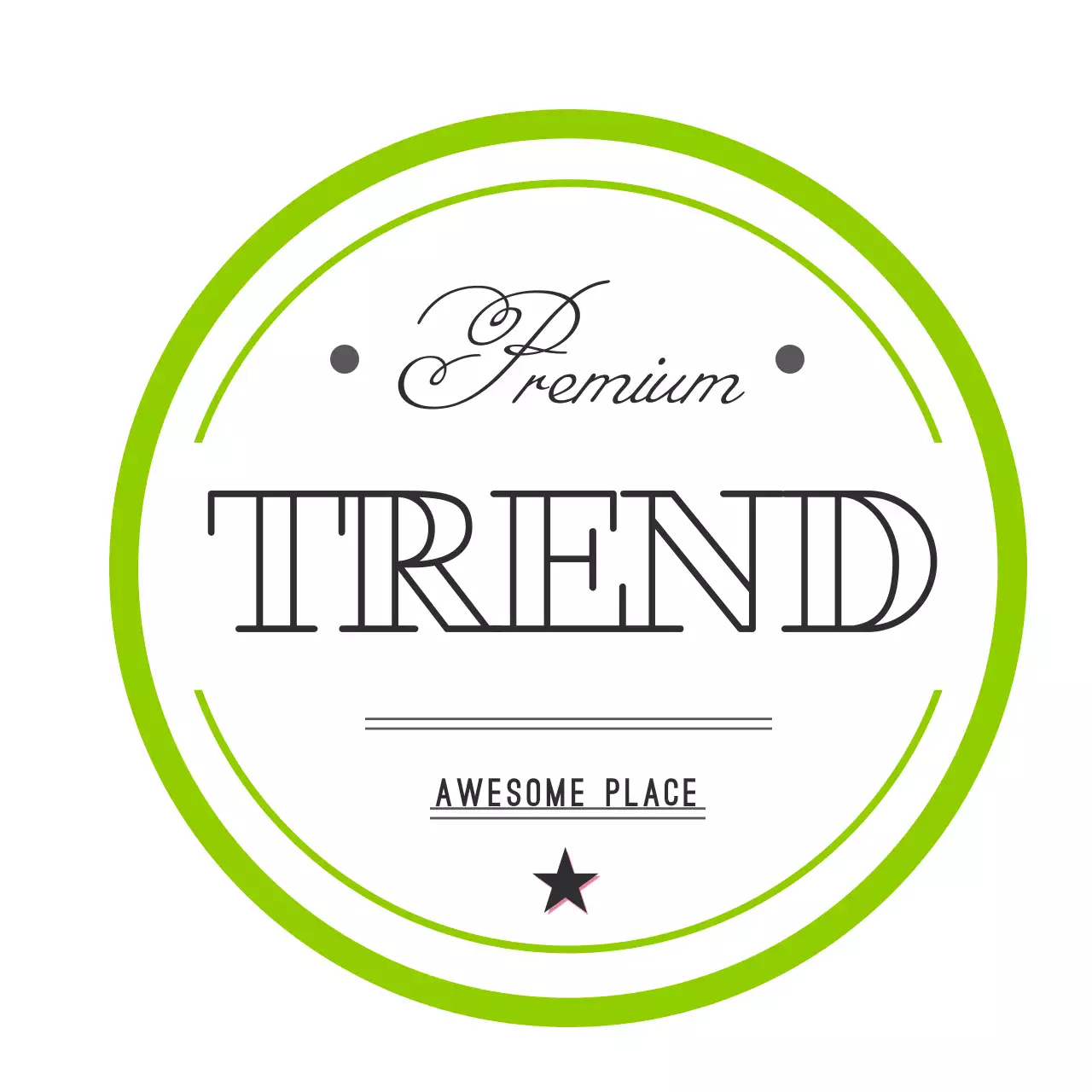 Green Minimal Trend Advertisement Logo
