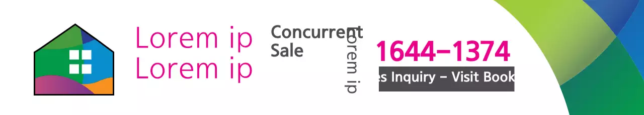 Banner de promoção de venda moderno e colorido