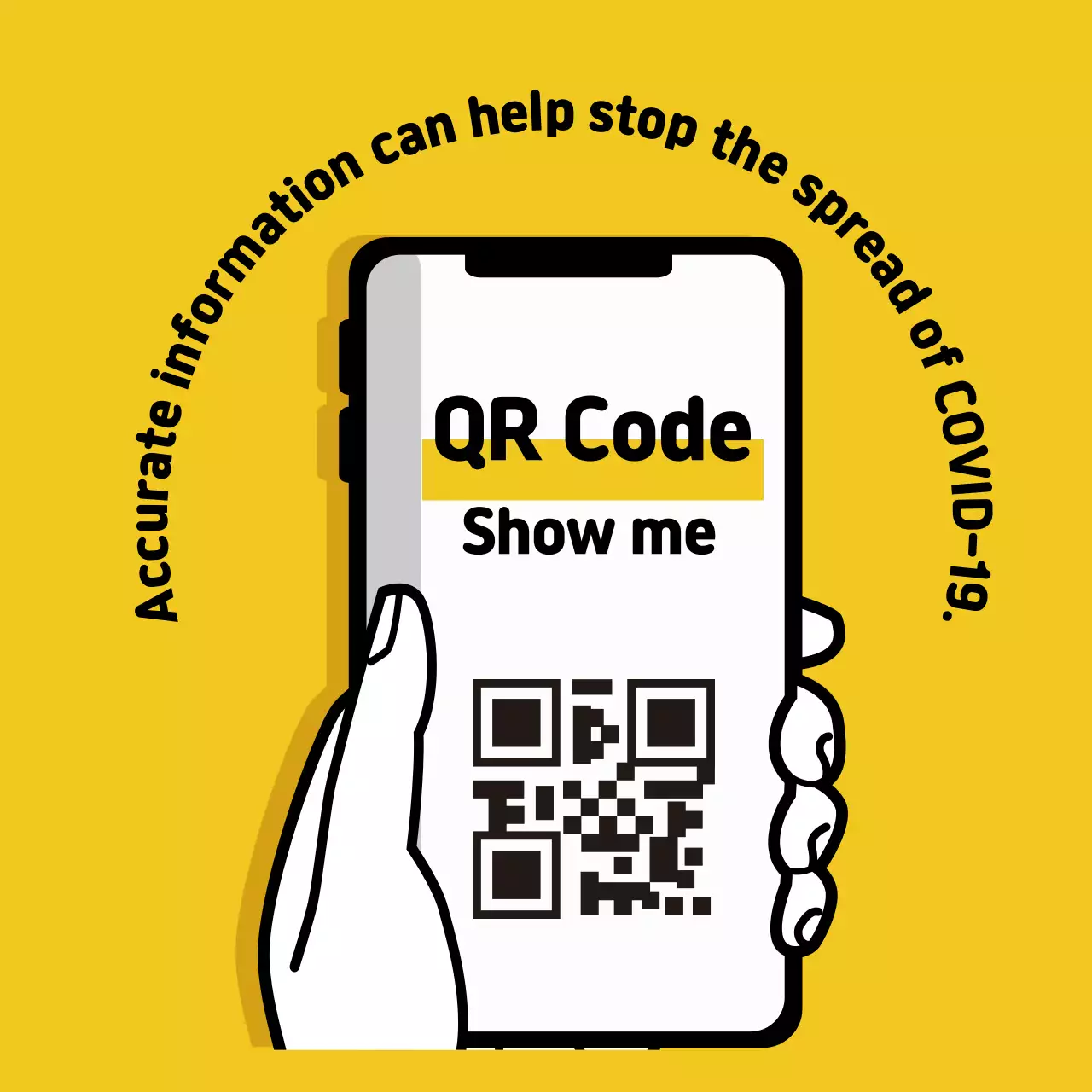 Clean yellow illustrated corona sign-in labels