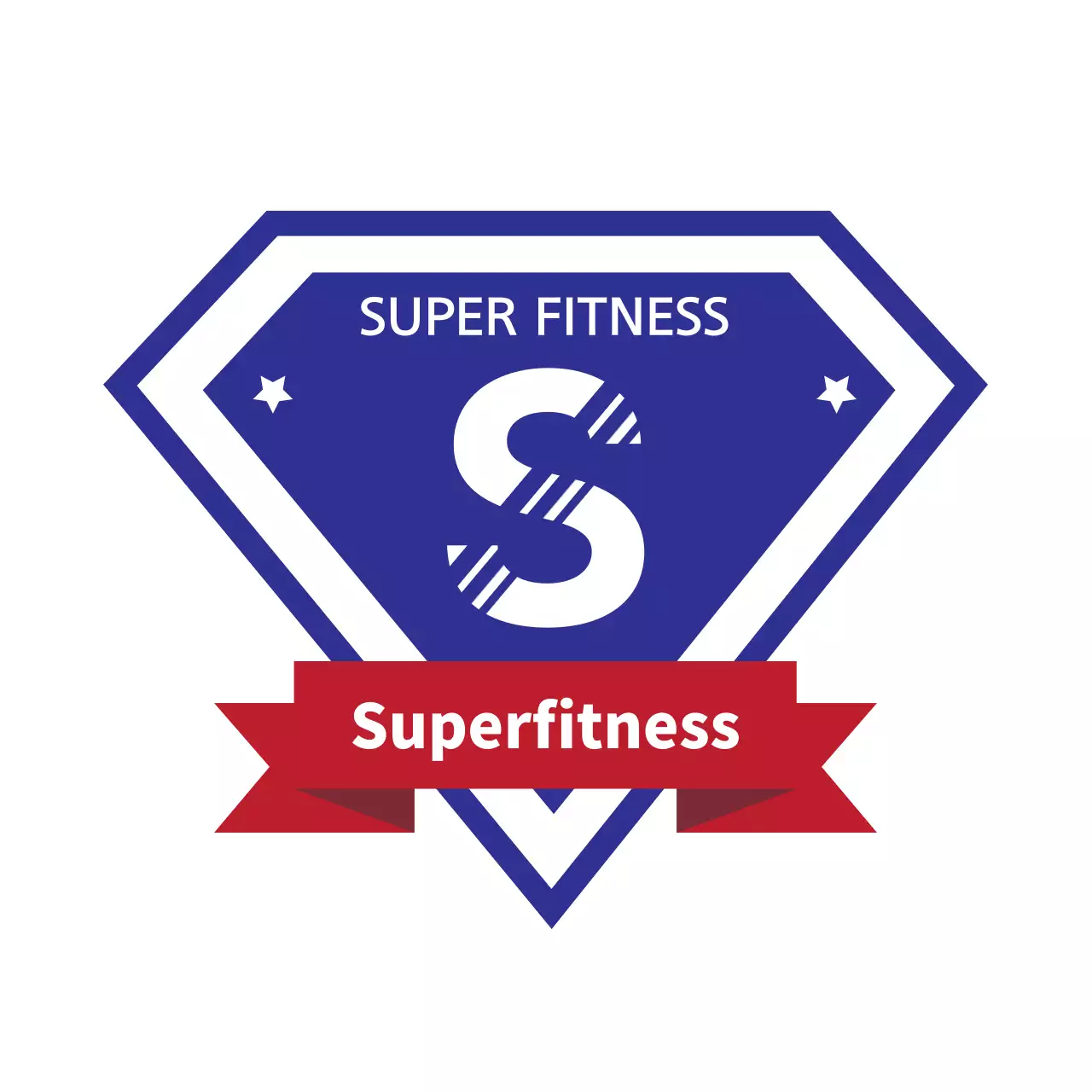 Blue Modern Fitness Promotion Logo