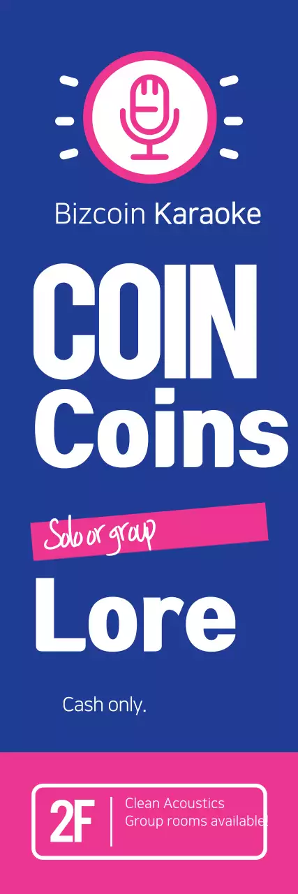 Banner promocional de karaokê da moda azul