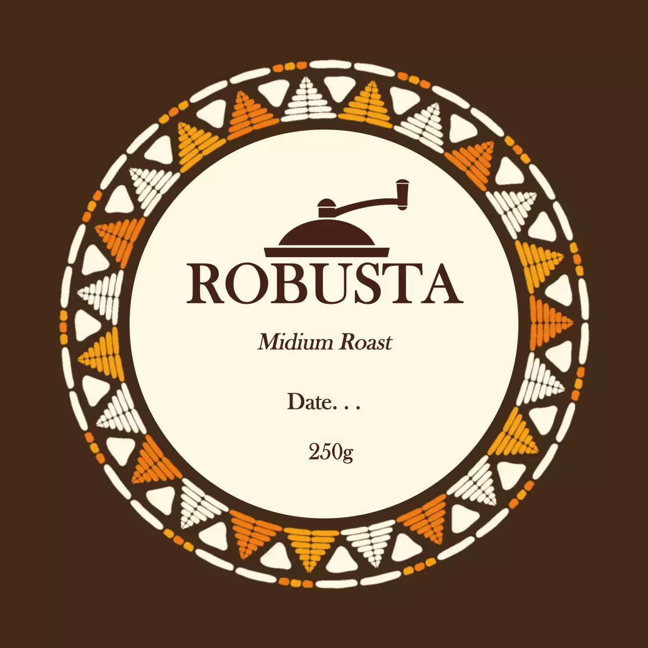 Brown Cafe Coffee Circle