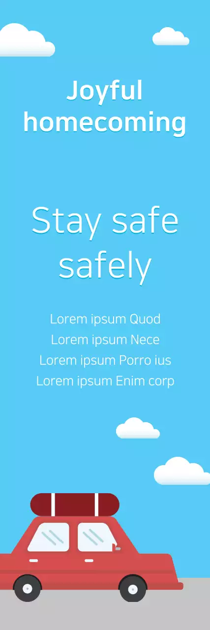 Banner de anúncio de viagem minimalista azul