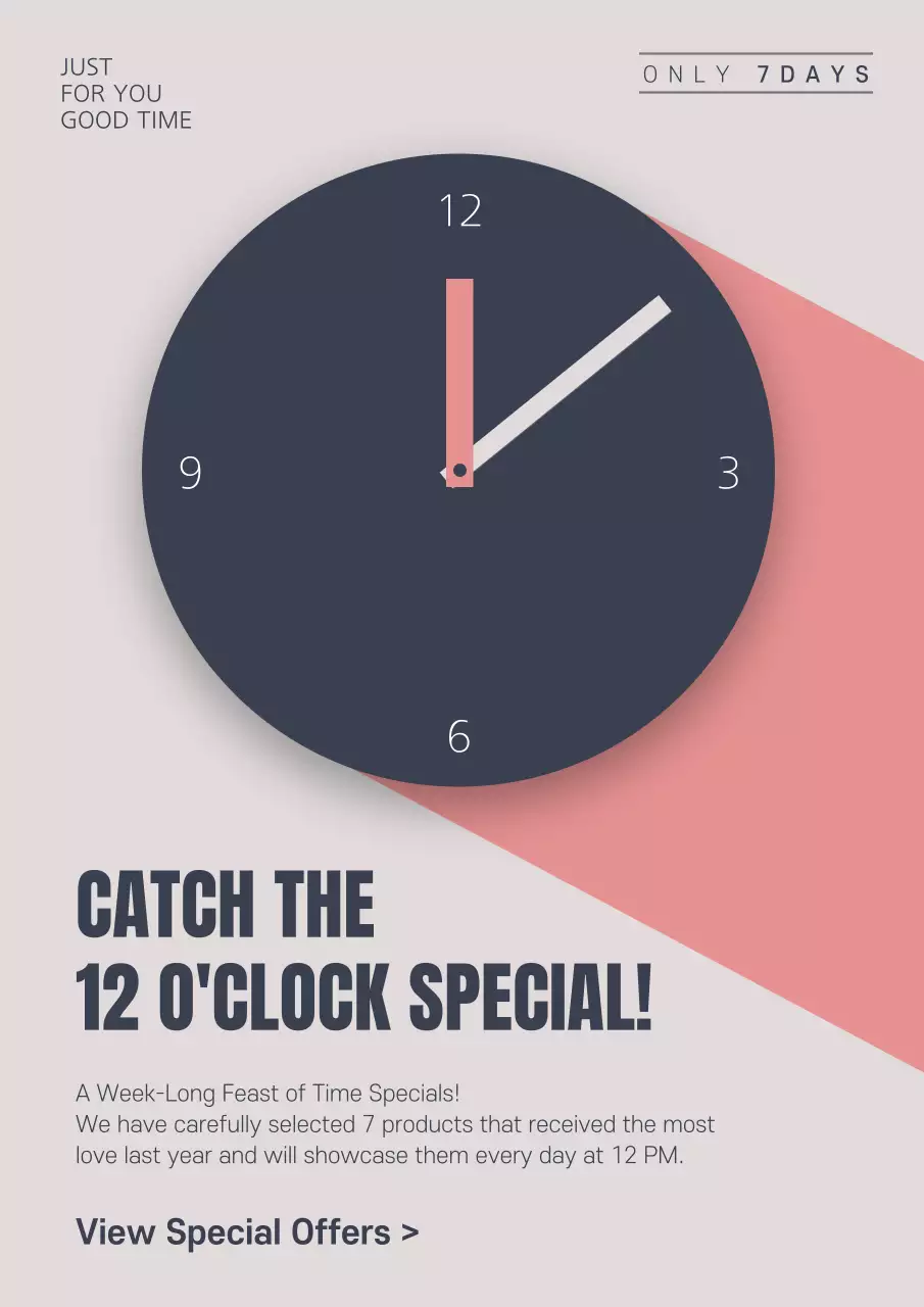 Navy Modern Time Promotion Poster