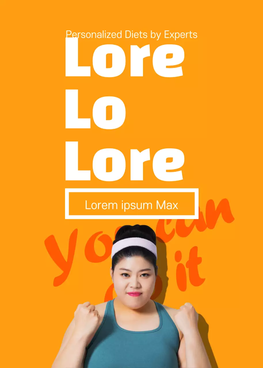 Poster sự kiện ăn kiêng Blue Trendy