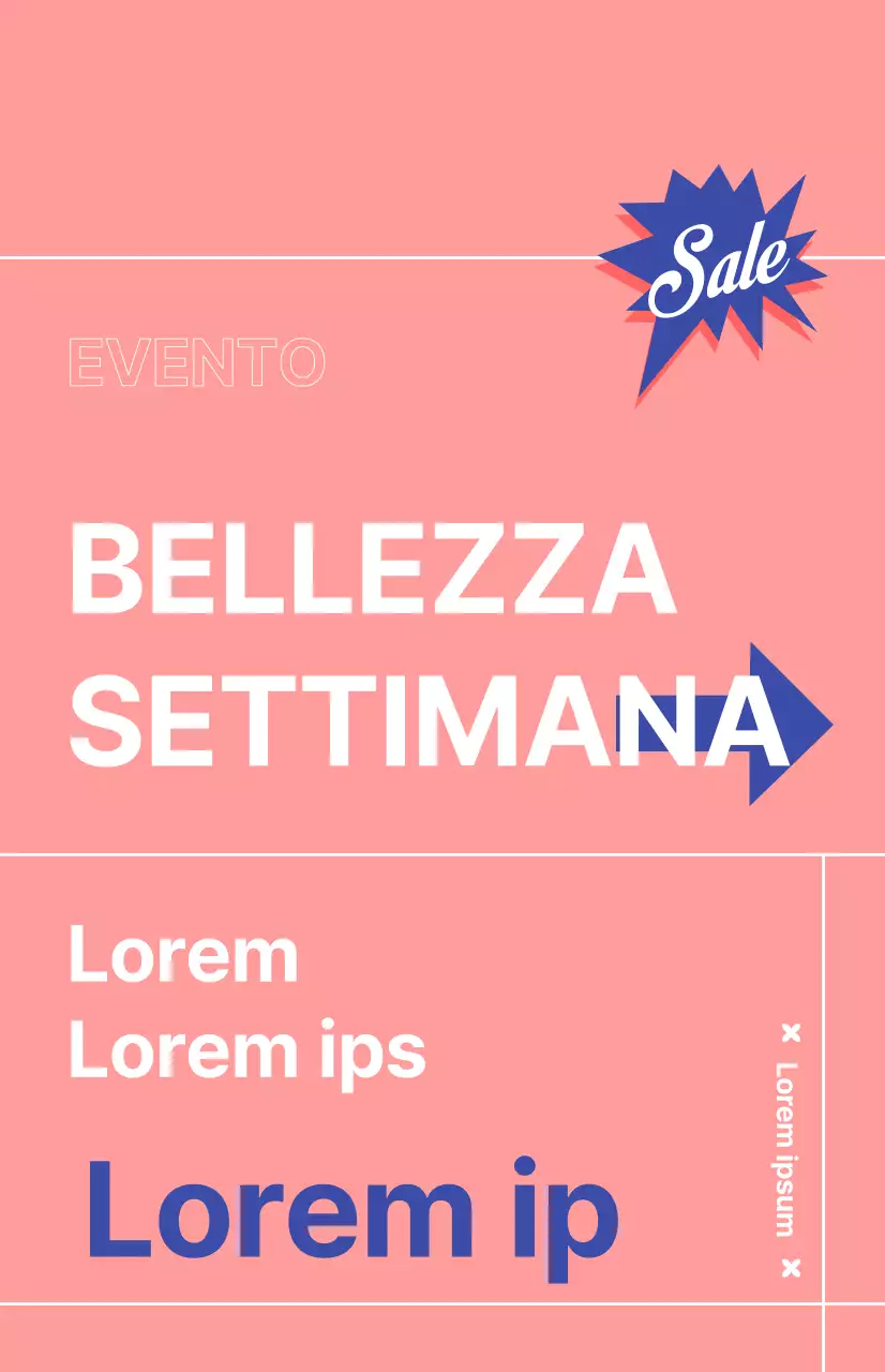 Bandiera per promozione sconto cosmetici con sfondo rosa