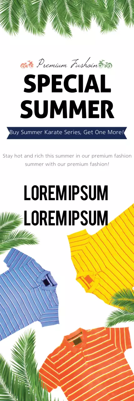 Banner de promoção de verão amarelo da moda