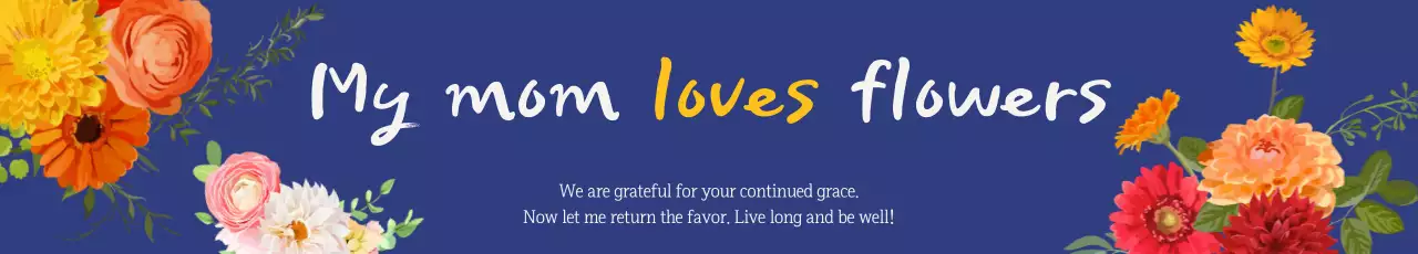 Mom and dad, Hee-yeon Ko, illustrates vividly colored bouquets and calligraphy for birthdays.