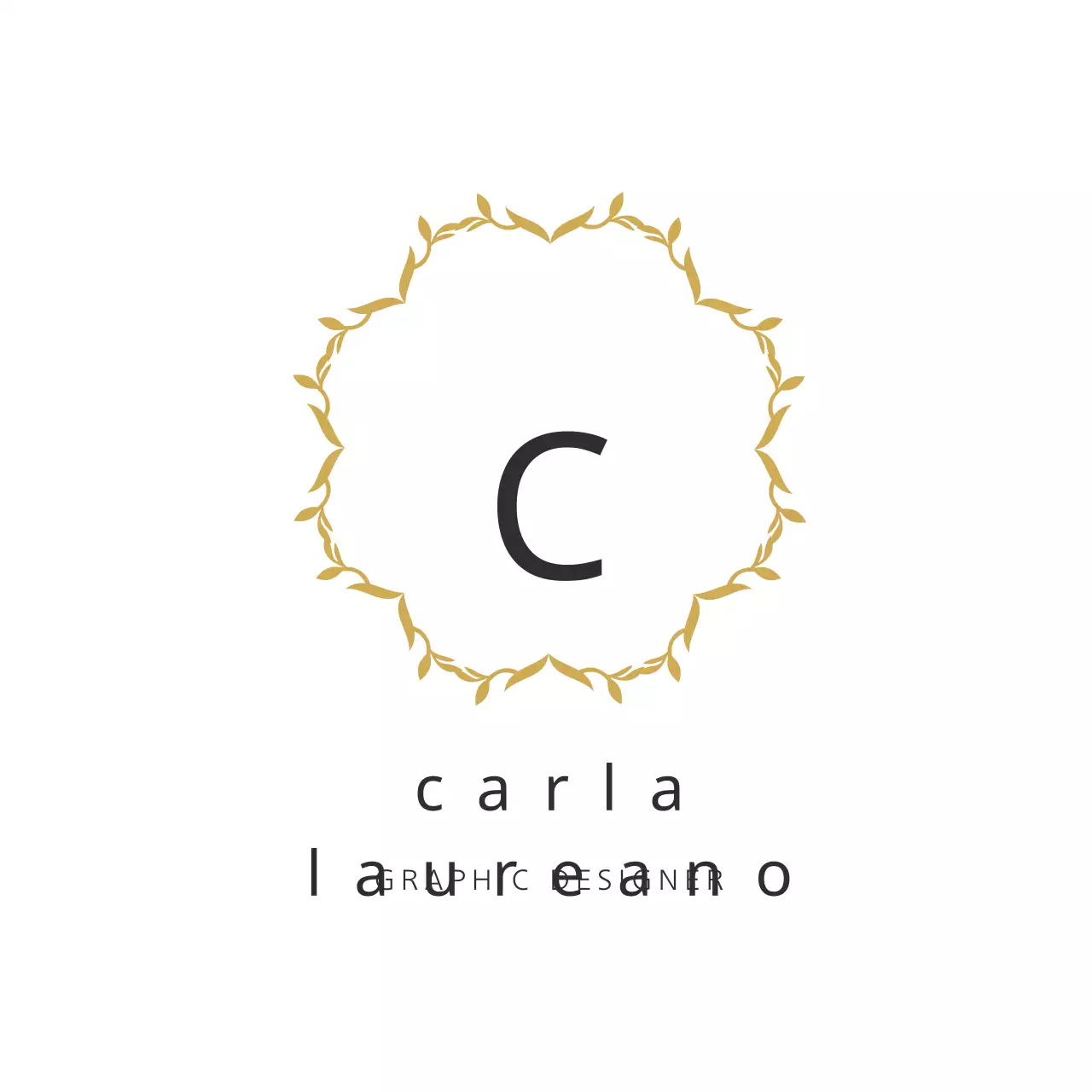 Gold Minimal Design Logo