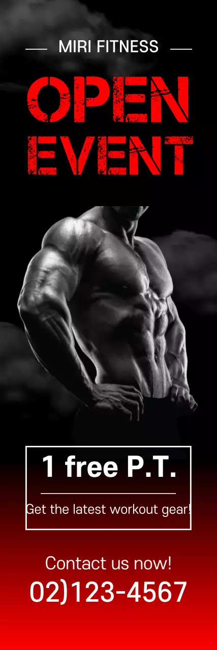 An intense black and red health open event