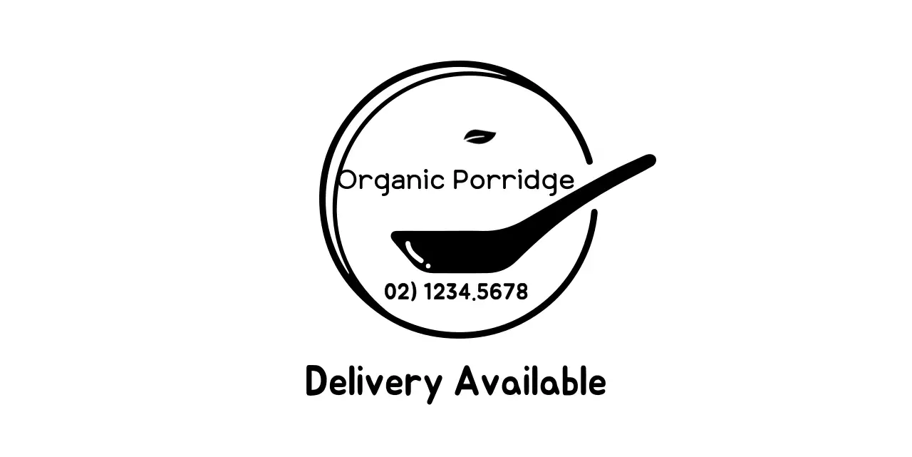 Neat spoon illustration symbol logo style porridge packaging for information and service in specialty stores