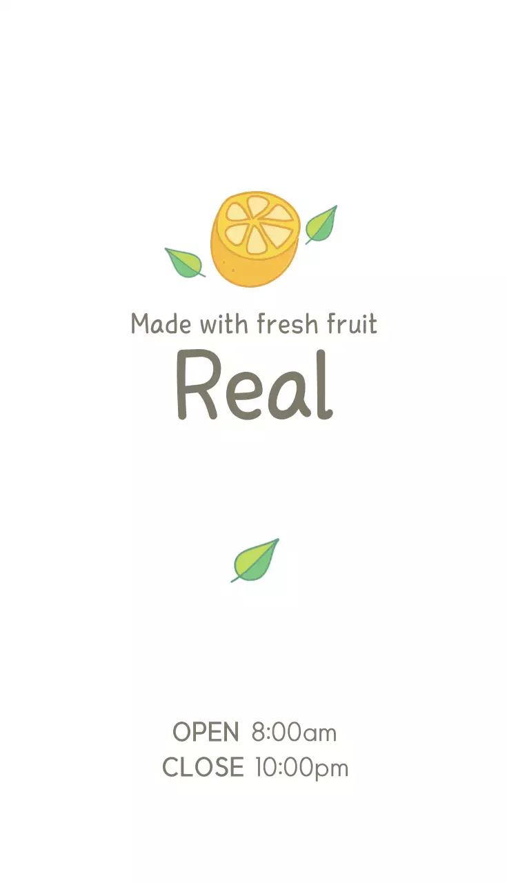 Cartão de visita promocional de suco simples bege