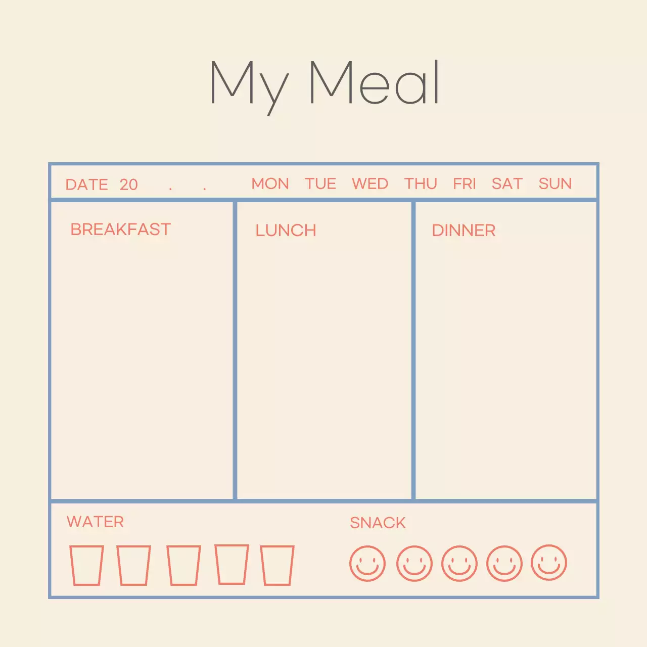 Pelacak sederhana garis biru krem