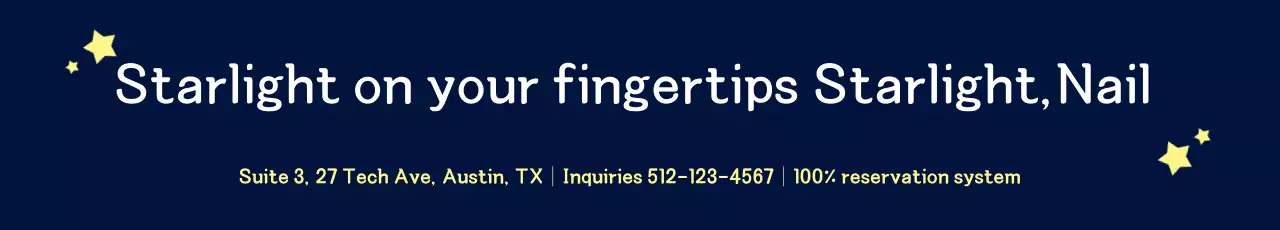 Banner de promoção de unhas elegantes da Marinha