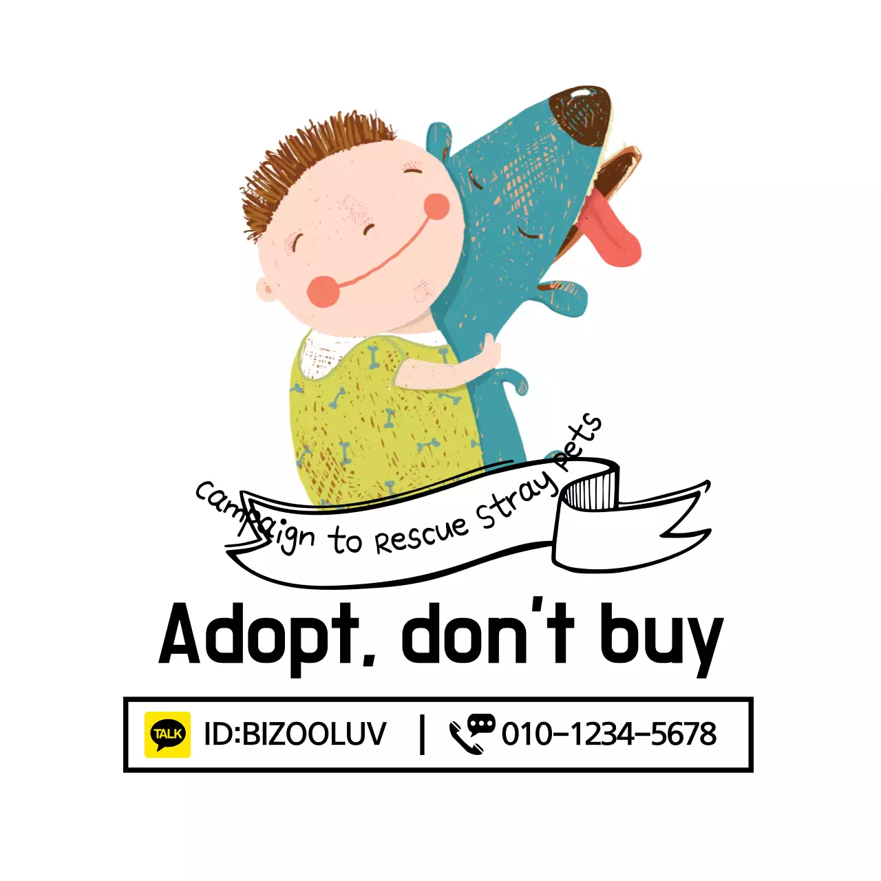 Spanduk Promosi Hewan Peliharaan Sederhana dan Putih