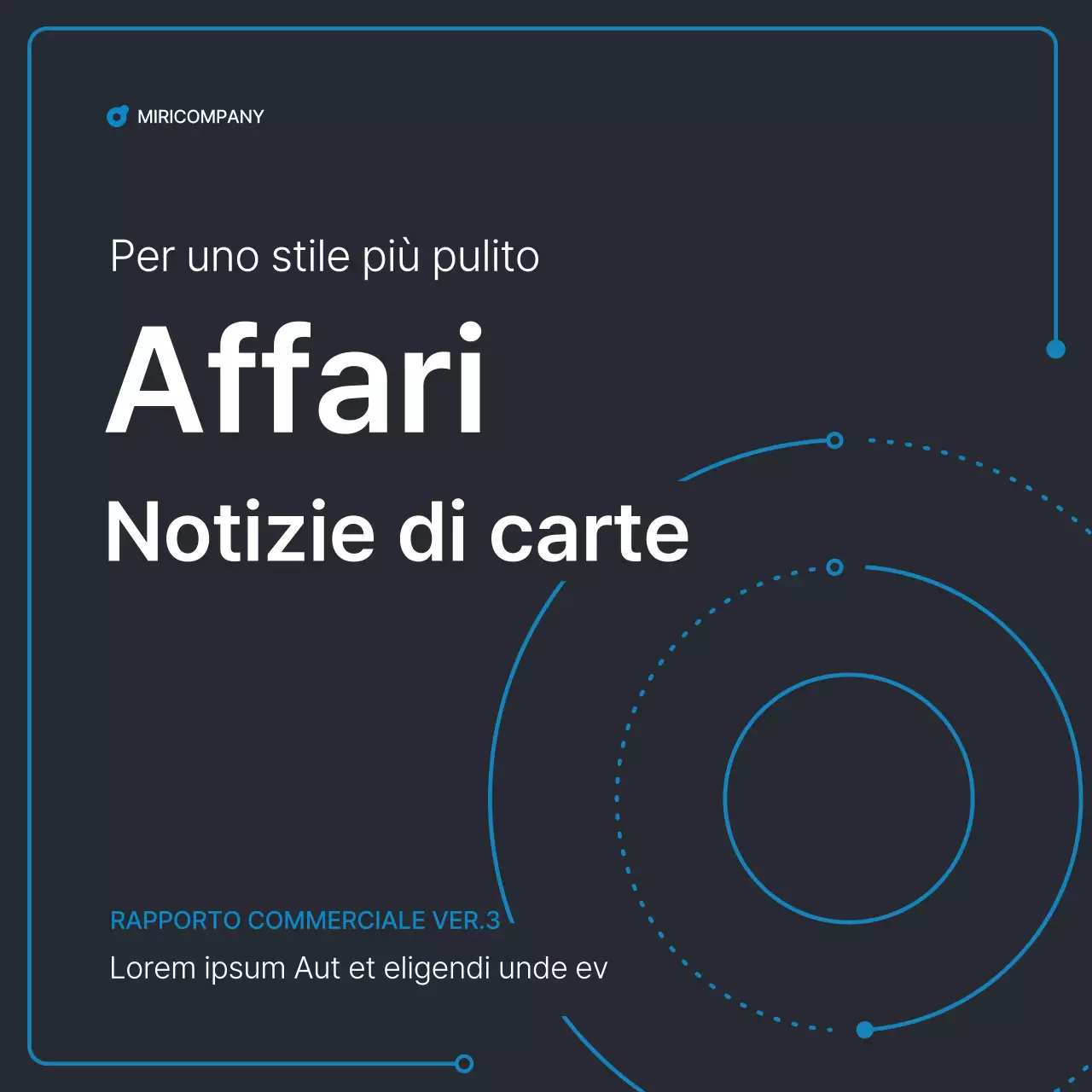 Forme geometriche semplici in nero e blu per il business